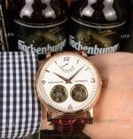 Copy Patek Philippe Geneve power reserve Watch Rose Gold Double Tourbillon